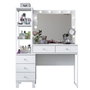 Hanah Home Mesa de Maquillaje Blanca con 10 Focos